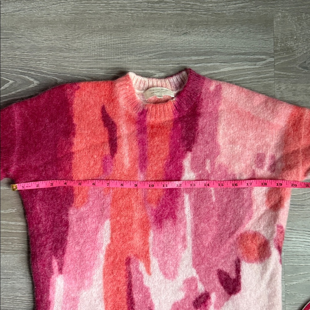 Sezane Pink & Coral Crewneck Sweater - Picture 5 of 9